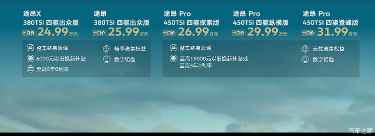 一口价26.99万元起 上汽大众途昂Pro上市 动力/智能化全面迭代